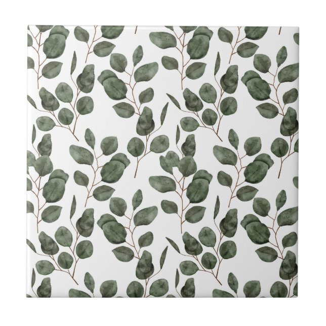Eucalyptus Greenery  Kitchen Bathroom Remodel  Ceramic Tile (Front)
