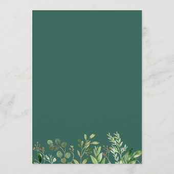 Eucalyptus Greenery Leaves Border Frame Wedding Menu | Zazzle