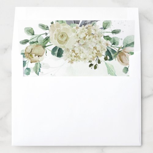 Eucalyptus Greenery Leaves Elegant Floral Wedding Envelope Liner