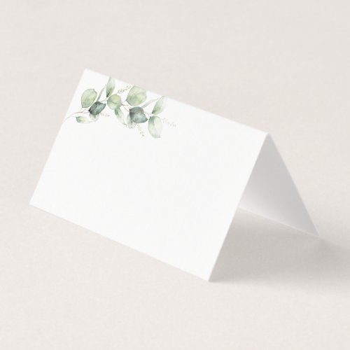 Eucalyptus Greenery Leaves Wedding Place Card