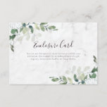 Eucalyptus Greenery Marble 3.5"x5"  Enclosure Card<br><div class="desc">Create your own co-ordinating enclosure card for your wedding,  bridal shower or other celebration with this easy to edit design.</div>