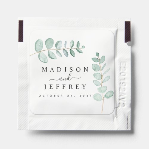 Eucalyptus Greenery Minimalist Wedding Hand Sanitizer Packet