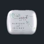 Eucalyptus Greenery Minimalist Wedding Mint Candy Tin<br><div class="desc">For questions or changes made to this template please message me on Zazzle or email emmasuebowtique@gmail.com</div>