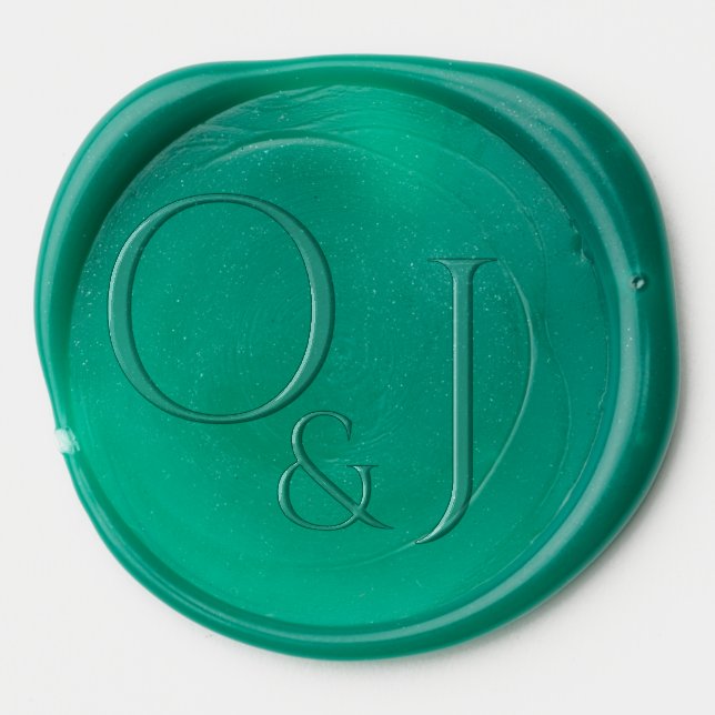 Eucalyptus Greenery Minimalist Wedding Wax Seal Sticker (Front)