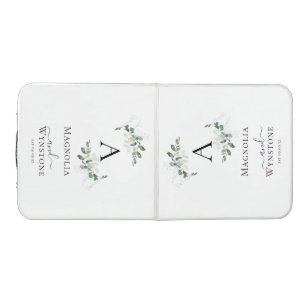 Eucalyptus Greenery Monogram Wedding Beer Pong Table