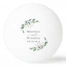 Eucalyptus Greenery Monogram Wedding Ping Pong Ball Eucalyptus Greenery Monogram Wedding Ping Pong Ball