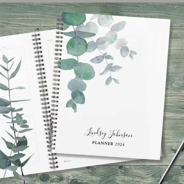 Eucalyptus Greenery Personalized 2022 2023 Planner (Creator Uploaded)