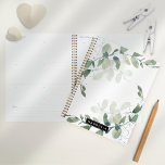 Eucalyptus Greenery Personalized Monogram Name Planner<br><div class="desc">Personalize this watercolor eucalyptus greenery design with your name.</div>