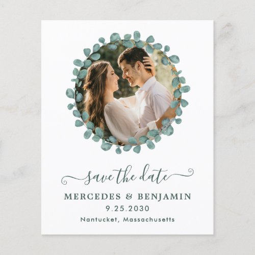Eucalyptus Greenery Photo QR Code Save The Date In