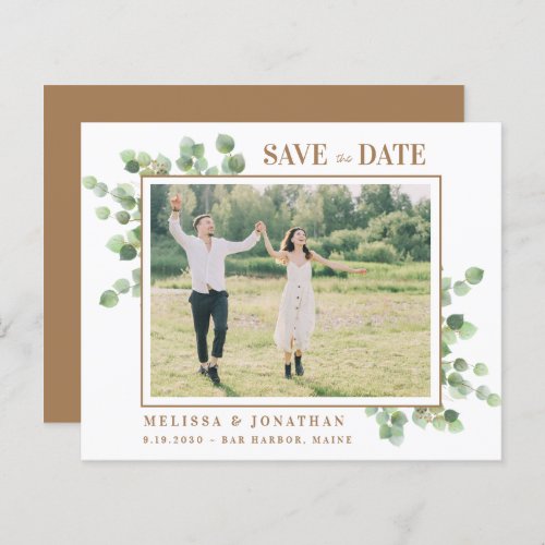 Eucalyptus Greenery Photo Wedding Save The Date