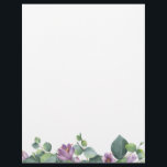 Eucalyptus Greenery Purple Floral<br><div class="desc">Featuring greenery and purple foliage,  this elegant stationery is perfect for everyday use</div>