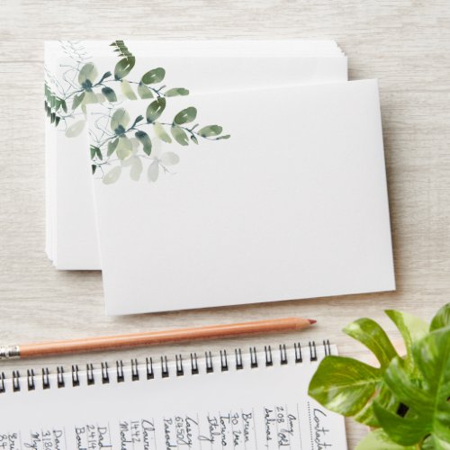 Eucalyptus Greenery Return Address  Envelope