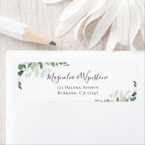 Eucalyptus Greenery Return Address Label