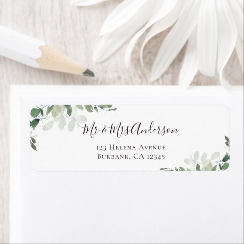 Eucalyptus Greenery Return Address Label