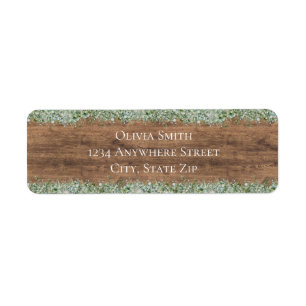 Eucalyptus Greenery Return Address Label Rustic