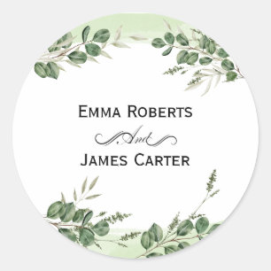 Eucalyptus Greenery Round Sticker