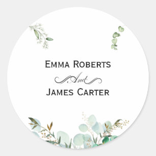 Eucalyptus Greenery Round Sticker
