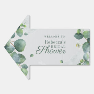 Eucalyptus Greenery Rustic Script Bridal Shower Sign