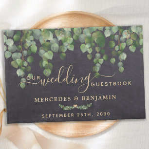 Eucalyptus Greenery Rustic Wedding Guest Book