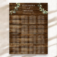 Eucalyptus Greenery Rustic Wood Wedding Seating