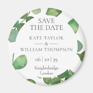 Eucalyptus Greenery Save the Date Magnet