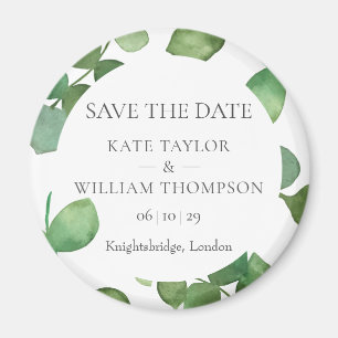 Eucalyptus Greenery Save the Date Magnet