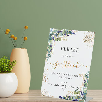 Eucalyptus Greenery Sign Our Wedding Guest Book by Thunes at Zazzle