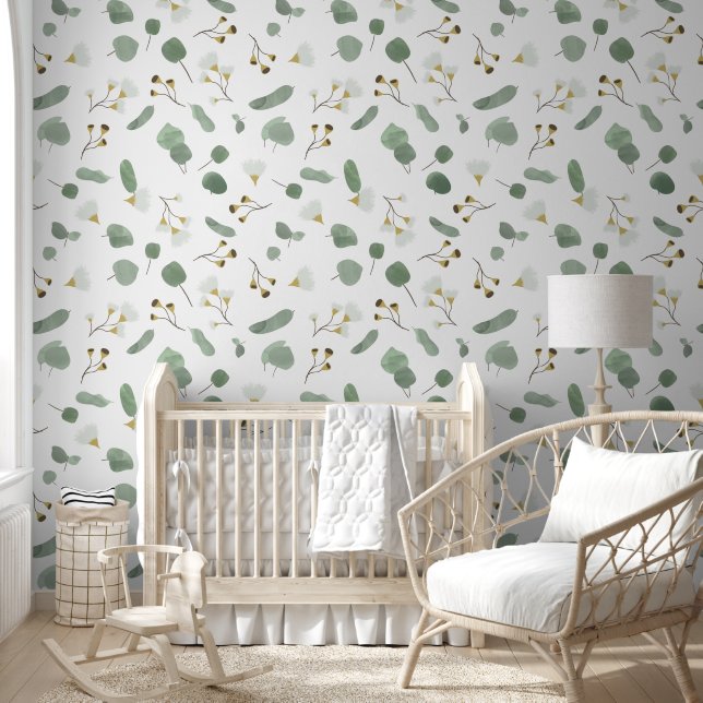 Eucalyptus Greenery Silver Dollar Gum Blossoms  Wallpaper (Kids)