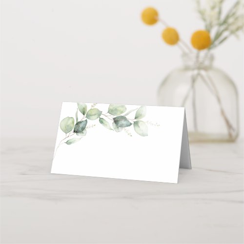 Eucalyptus Greenery Succulent Wedding Place Card