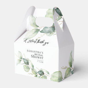 Eucalyptus Greenery Sweet Thank You Bridal Shower Favor Boxes