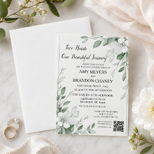 Eucalyptus Greenery Two Hearts Invitation