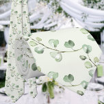 Eucalyptus Greenery Vine Sage Green Wedding Neck Tie<br><div class="desc">A wedding neck tie featuring watercolor painted eucalyptus against a sage green background.</div>