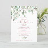 Eucalyptus Greenery Virtual Bridal Shower Invitation (Standing Front)