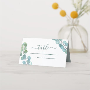 Eucalyptus Greenery Watercolor Botanical Wedding Place Card