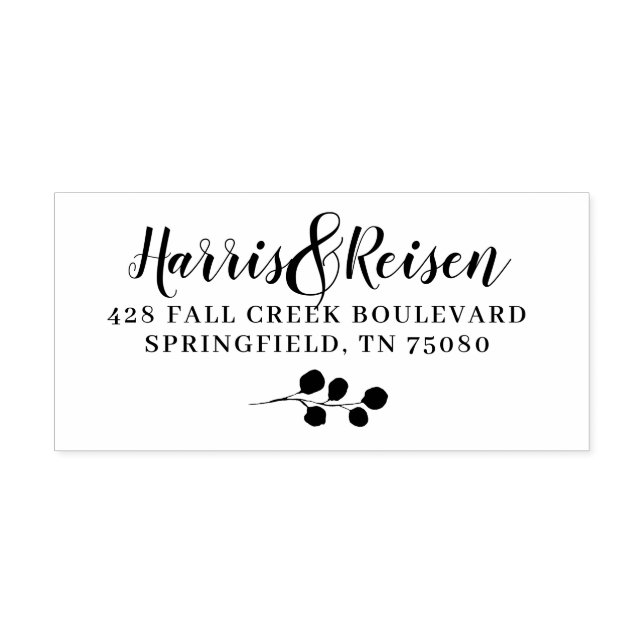 Eucalyptus Greenery Watercolor Foliage Wedding Self-inking Stamp (Design)