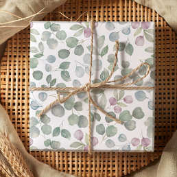 Eucalyptus Greenery Watercolor sage green Wrapping Paper