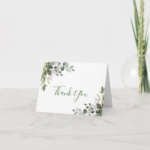 Eucalyptus Greenery Watercolor Thank You Card