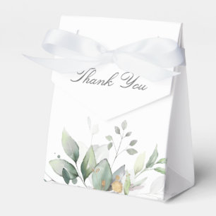 Eucalyptus Greenery Watercolor Wedding Favor Boxes
