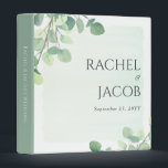 Eucalyptus Greenery Watercolor Wedding Photo 3 Ring Binder<br><div class="desc">This wedding design features pretty painted, watercolor eucalyptus branches on a watercolor muted green background. Click the customize button for more flexibility in modifying the text. Variations of this design, different paper types, as well as coordinating products are available in our shop, zazzle.com/store/doodlelulu. Contact us if you need this design...</div>