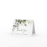 Eucalyptus Greenery Watercolor Wedding Thank You Card Eucalyptus Greenery Watercolor Wedding Thank You Card