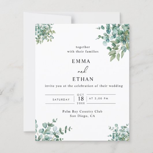 eucalyptus greenery wedding (Front)