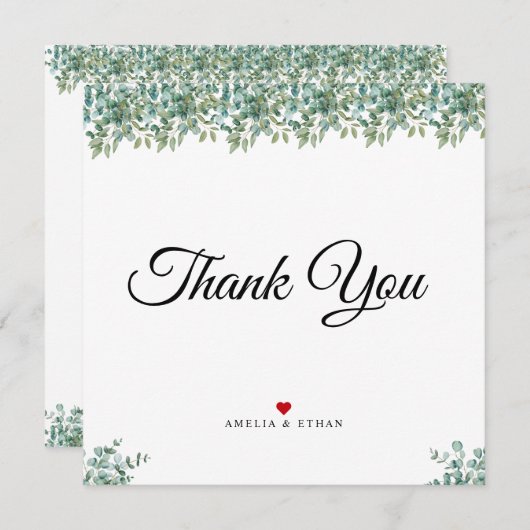 eucalyptus greenery wedding (Front/Back)