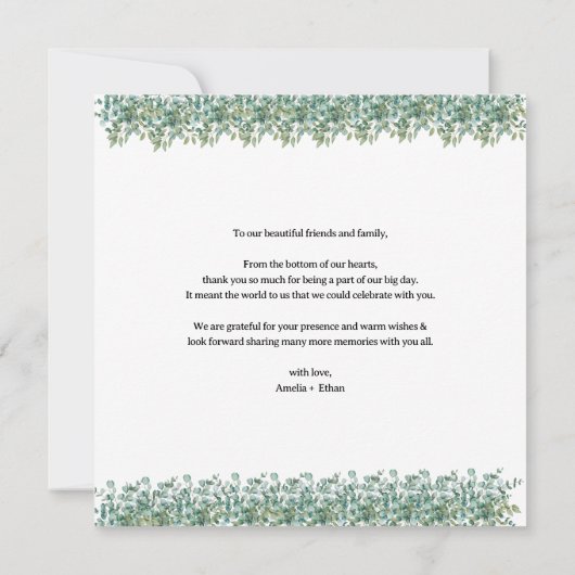 eucalyptus greenery wedding (Back)