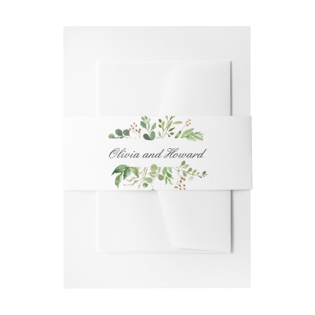 Eucalyptus Greenery Wedding Belly Band (Front Example)