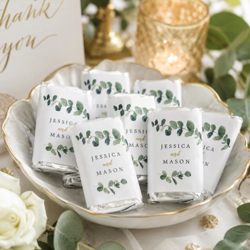 Eucalyptus Greenery Wedding Chocolate Favors