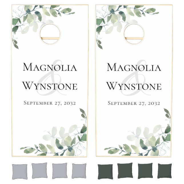 Eucalyptus Greenery Wedding  Cornhole Set (Set)