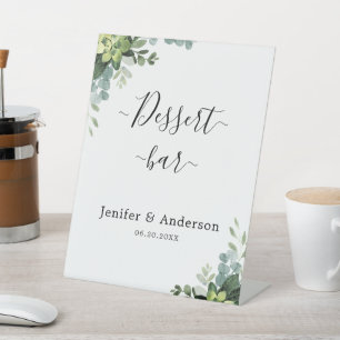 Eucalyptus Greenery Wedding Dessert Bar Sign