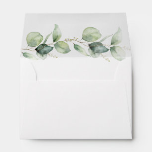 Eucalyptus Greenery Wedding Details Succulent Envelope