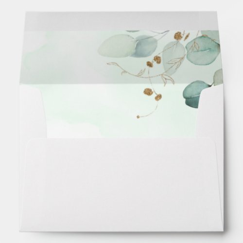 Eucalyptus Greenery Wedding Envelope