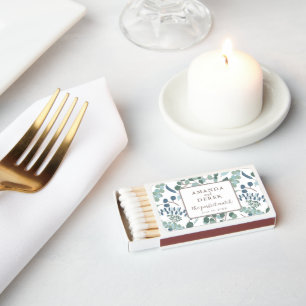 Eucalyptus Greenery Wedding Favors Matchboxes